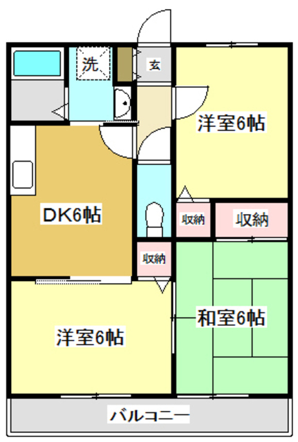 一翠館南棟の間取り