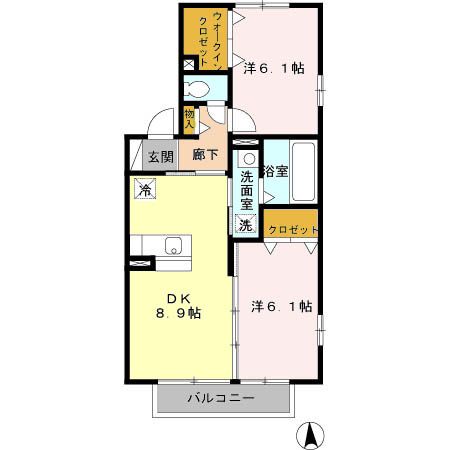 セジュールビスコットの間取り