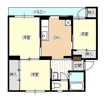 新発田市豊町のマンションの間取り