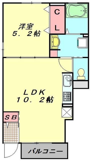 川越市大字南田島のアパートの間取り