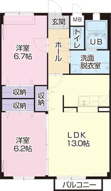 サンモールｍａｍａの間取り