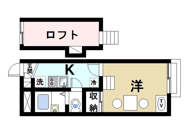 木津川市兜台のアパートの間取り