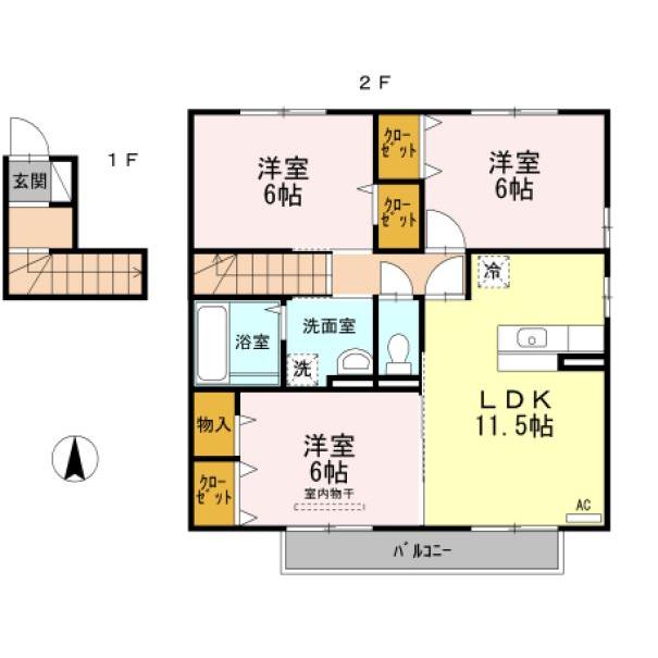 カルム新川 Aの間取り