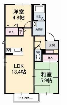 シャーメゾン衣笠の間取り