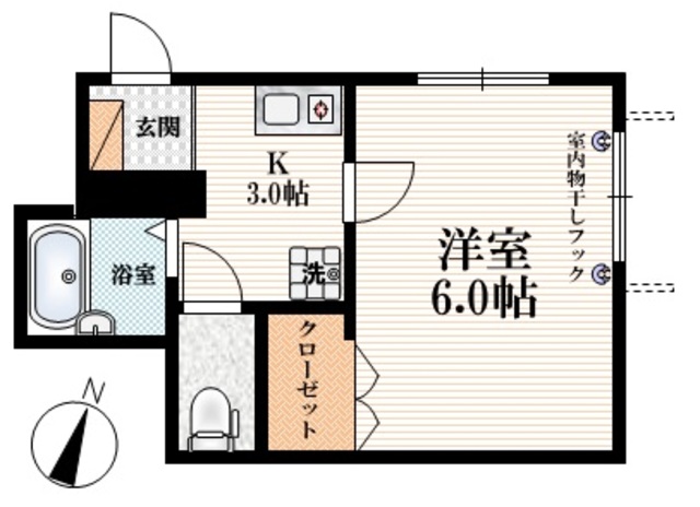 新宿区西早稲田のマンションの間取り