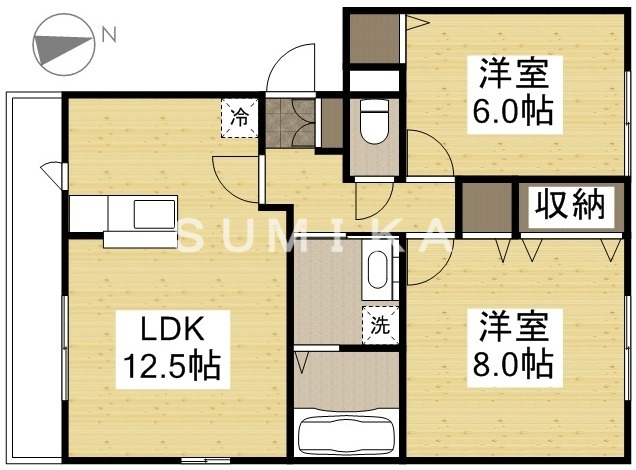 セジュール築港新町の間取り