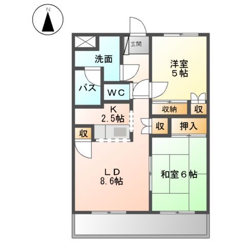 ハーツウィズＡＳＡＨＩの間取り