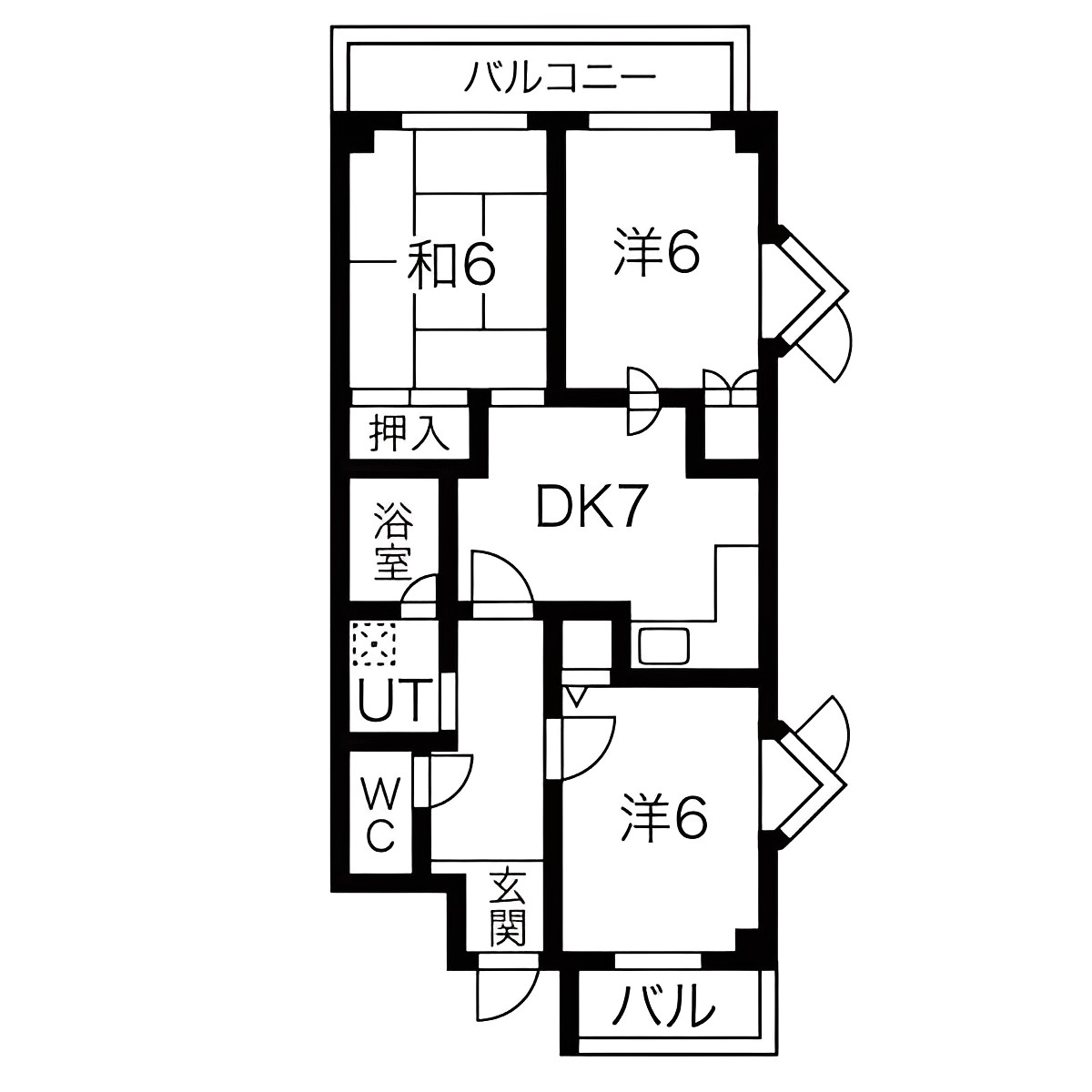 ウォーク羽衣の間取り