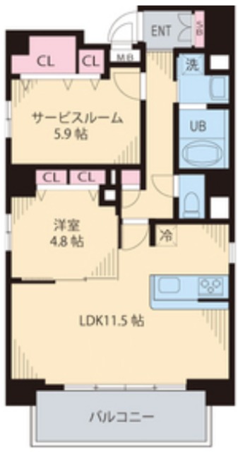 セピアスタジオの間取り