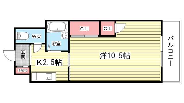 豊中市東豊中町のマンションの間取り