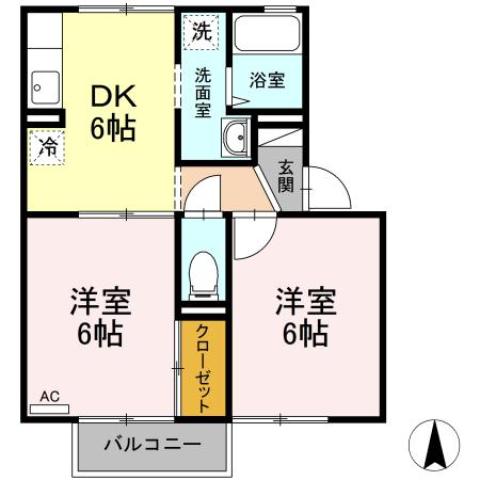 メゾン・シャルム　Ｂ棟の間取り