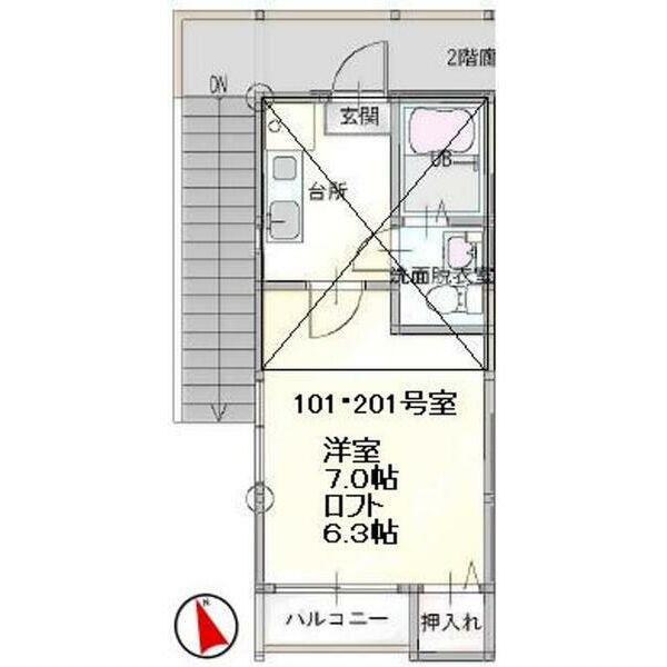 インターラーケン＿KSの間取り