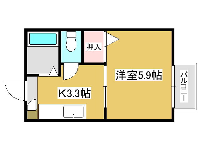 加東市上中のアパートの間取り