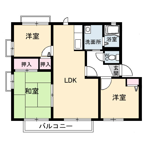 グリシーヌ　Ａ棟の間取り