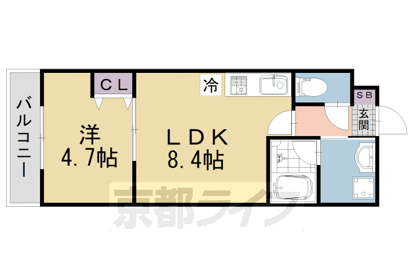 ブライト伏見丹波橋の間取り