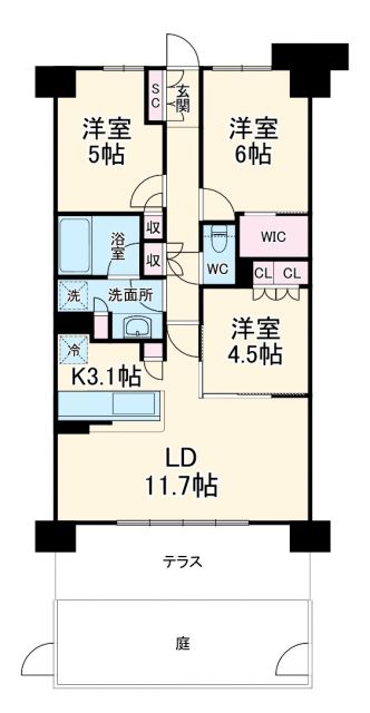 ドゥーエ武蔵浦和の間取り