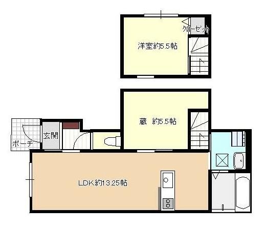 小田原市下堀のアパートの間取り