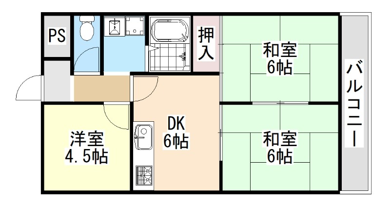 メゾン東中の間取り