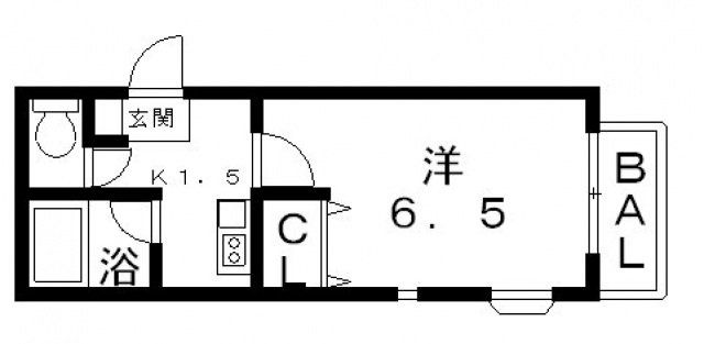 八尾市高美町のマンションの間取り