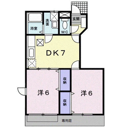 和歌山市秋月のアパートの間取り