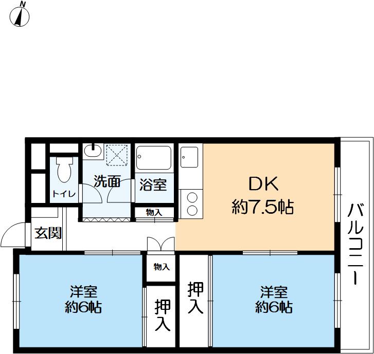 シャンボール岡本の間取り