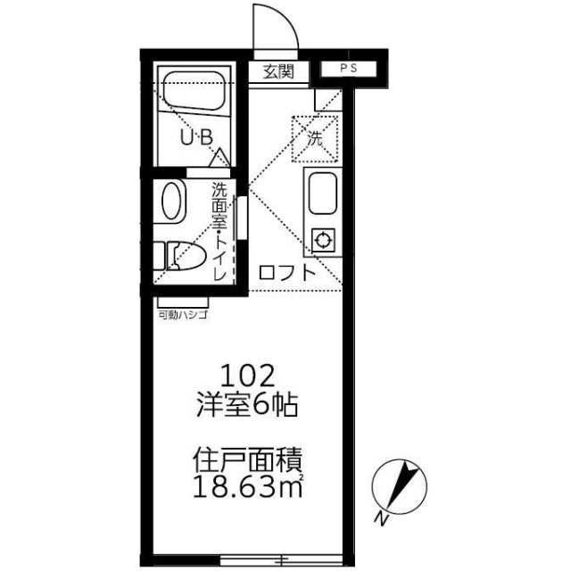 大和市西鶴間のアパートの間取り