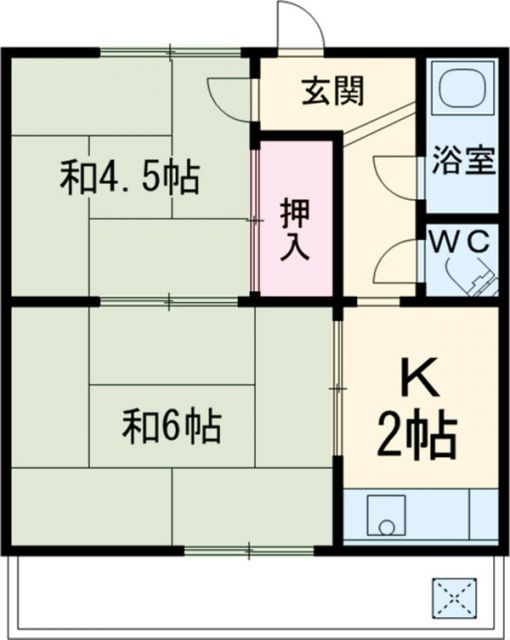 名古屋市北区会所町のマンションの間取り