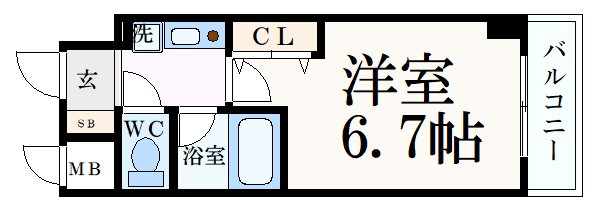 エスリード三宮フラワーロードの間取り