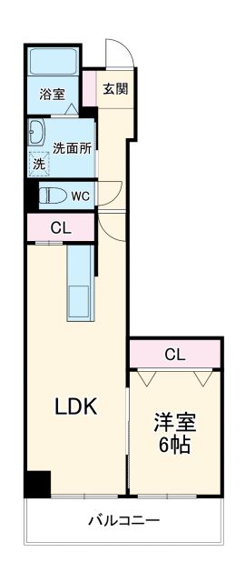 京都市下京区西七条比輪田町のマンションの間取り