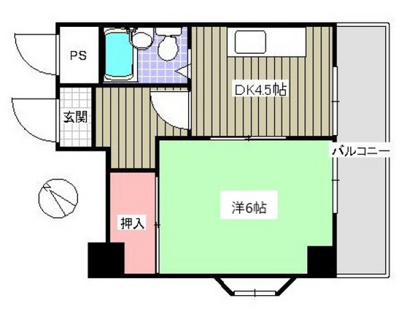 広島市南区霞のマンションの間取り