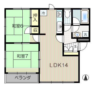 さいたま市浦和区大東のマンションの間取り