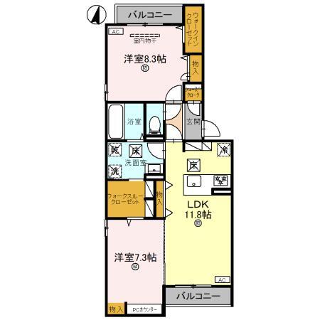 Ｄ－ＲＯＯＭ和歌山黒田の間取り
