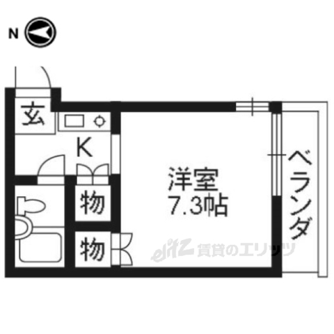 京都市下京区福島町のマンションの間取り