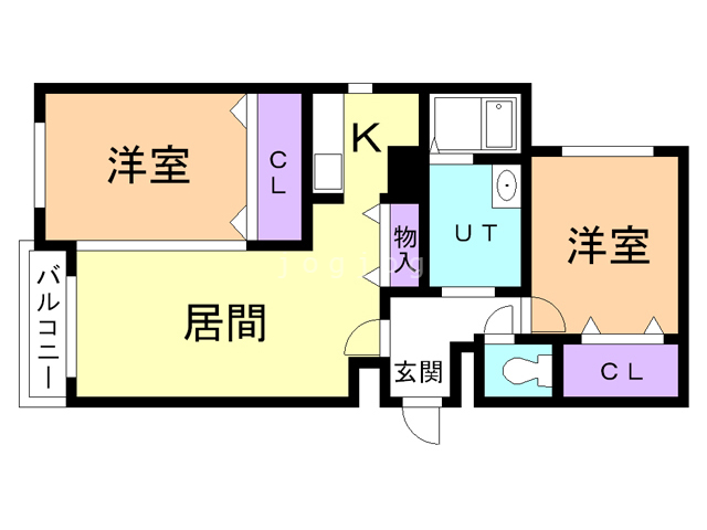 ブライズシーズン愛国東の間取り