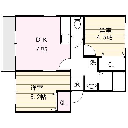 シャンティの間取り