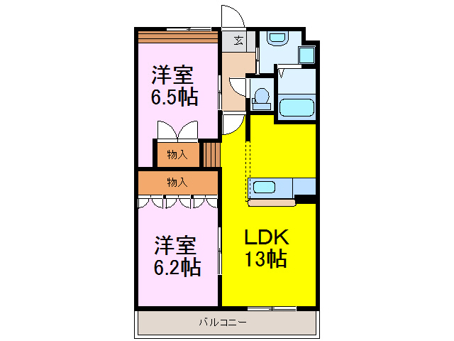 プリベールの間取り