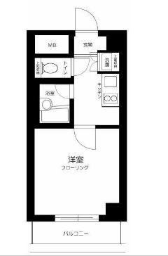 ルーブル都立大学2の間取り