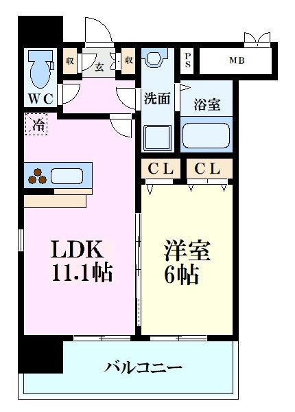 コンティニューム宇品の間取り