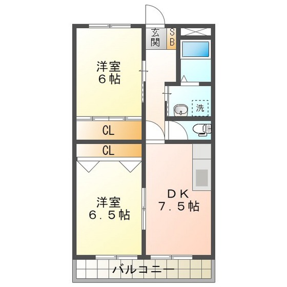 ブルースカイマンションの間取り