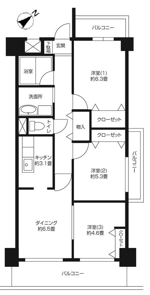 サンボナール宮崎台の間取り