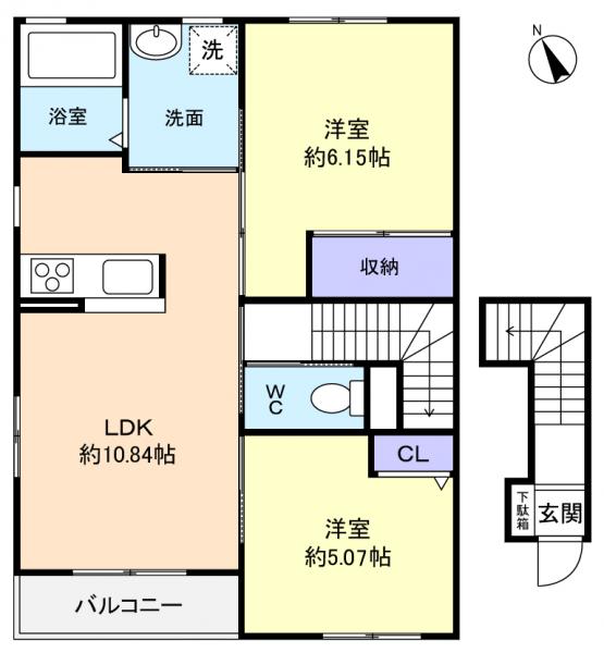 ハピネスＣ棟の間取り