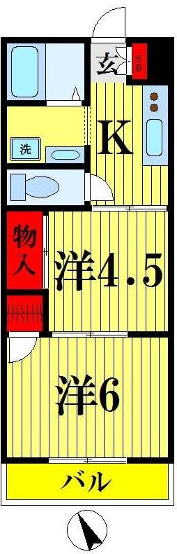 【江東区亀戸のマンションの間取り】