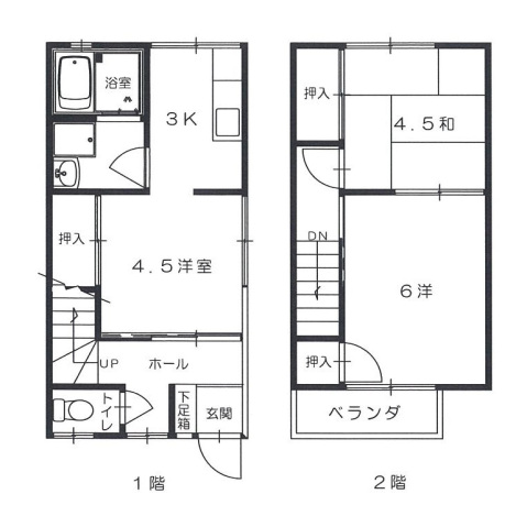 立川アパートBの間取り