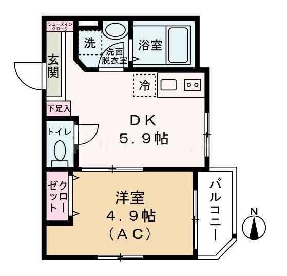 【墨田区東向島のアパートの間取り】