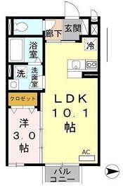 ヒルズ羽衣203の間取り