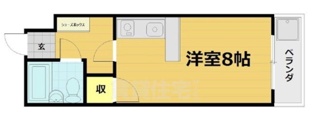 宇治市五ケ庄のマンションの間取り