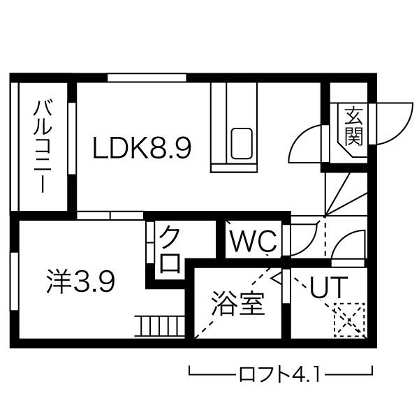 名古屋市北区生駒町のアパートの間取り