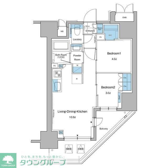 台東区台東のマンションの間取り