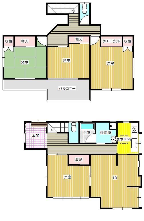 藤枝市高洲　戸建ての間取り