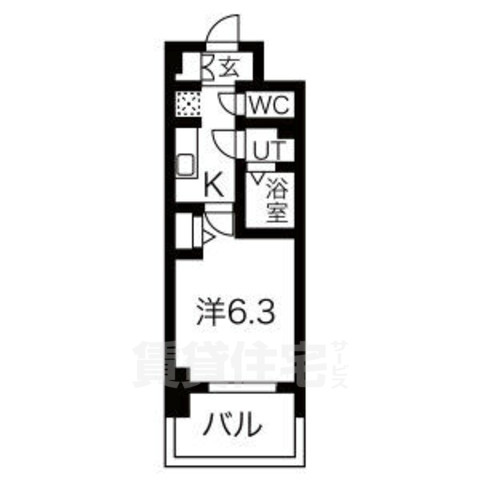 【名古屋市中村区名駅南のマンションの間取り】